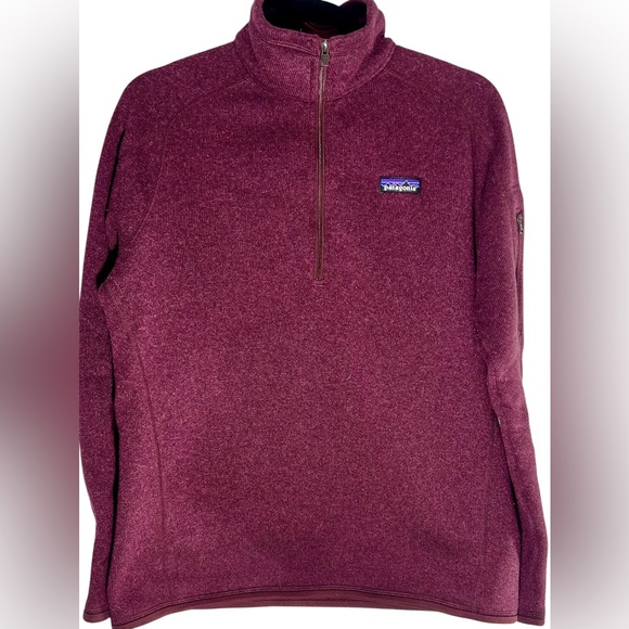 Patagonia Sweaters - Patagonia Better Sweater 1/4 Zip Fleece Women's Large Maroon Burgundy Excellent